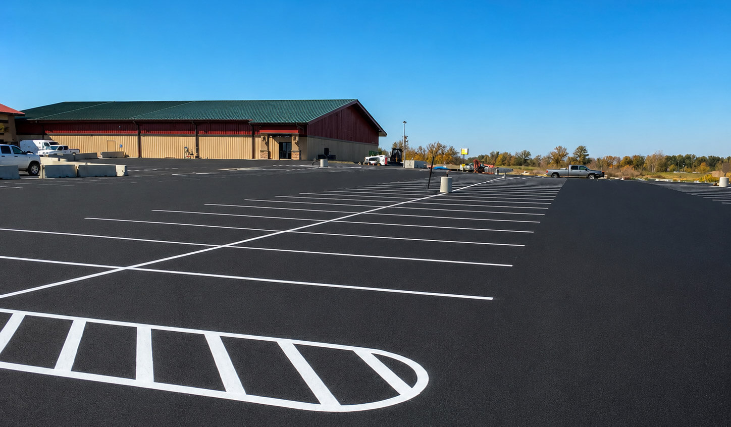 Parking lot project completed for Duck Creek Casino in Beggs, Oklahoma by Kingdom Paving